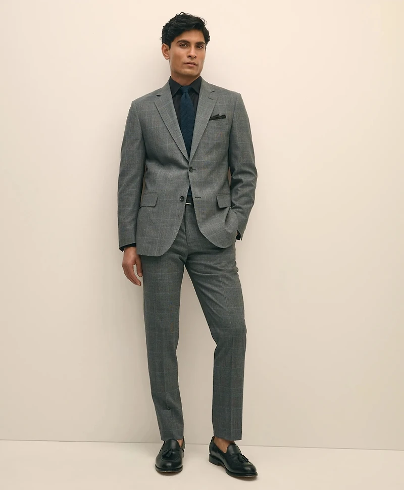 Brooks Brothers Explorer Collection Slim Fit Wool Check Suit Jacket