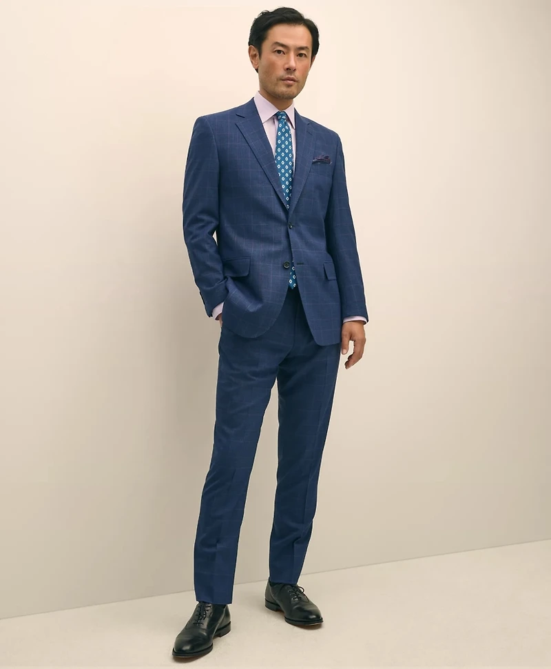 Brooks Brothers Explorer Collection Slim Fit Wool Check Suit Jacket