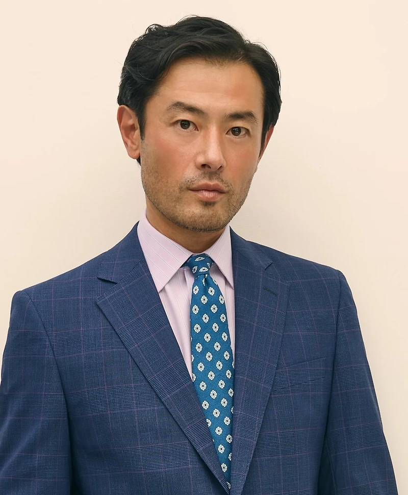 Brooks Brothers Explorer Collection Slim Fit Wool Check Suit Jacket