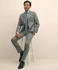 Slim Fit Wool Mini Houndstooth 1818 Suit