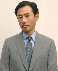 Slim Fit Wool Mini Houndstooth 1818 Suit