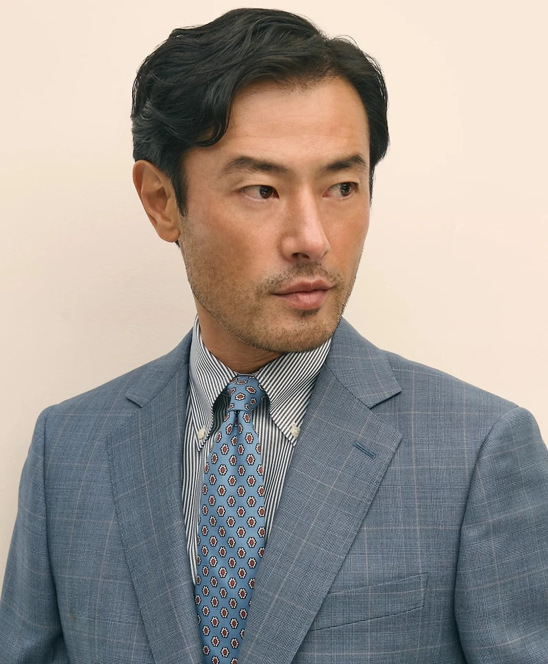 Slim Fit Wool Overcheck 1818 Suit