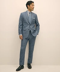 Slim Fit Wool Overcheck 1818 Suit