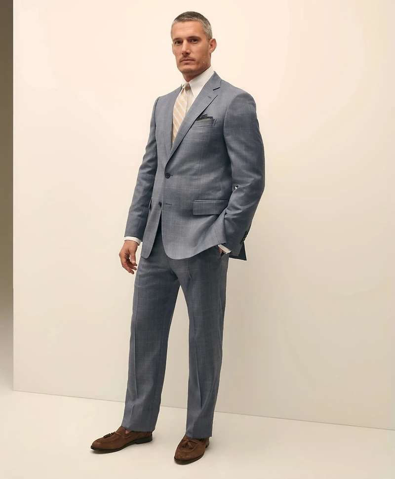 Traditional Fit Wool Overcheck 1818 Suit