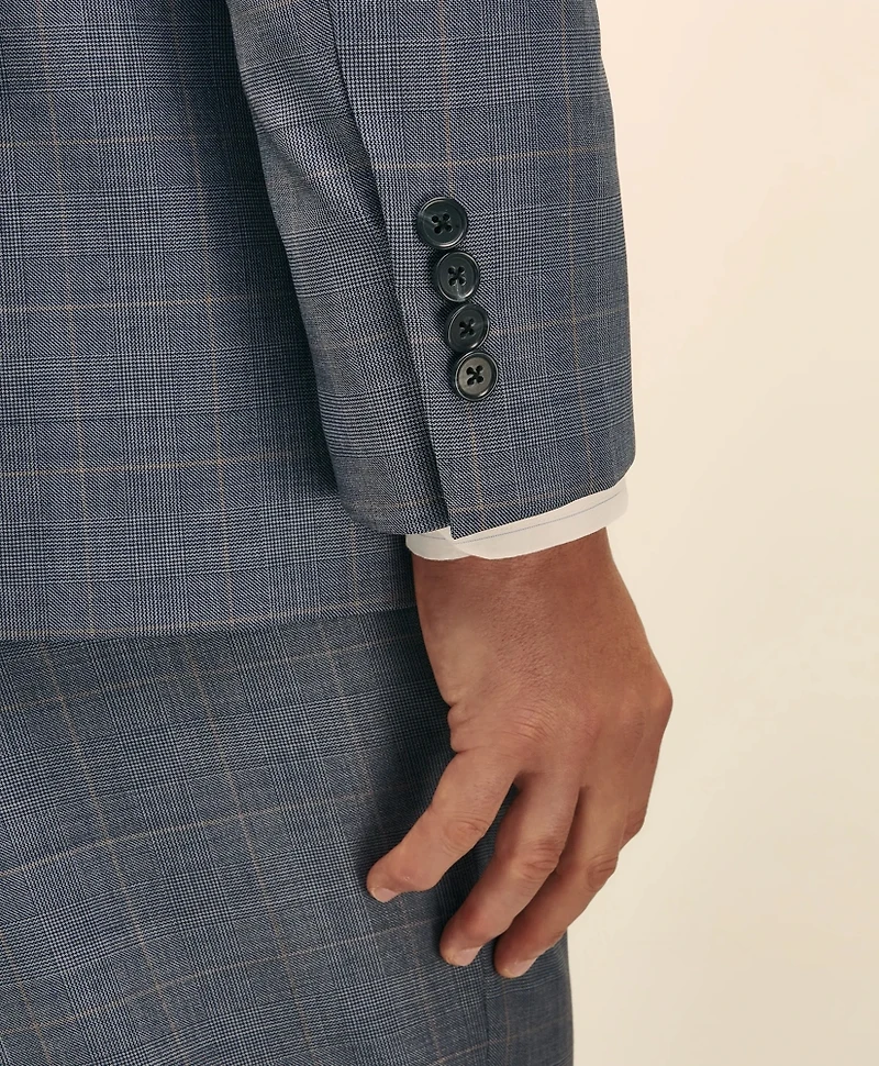 Traditional Fit Wool Overcheck 1818 Suit