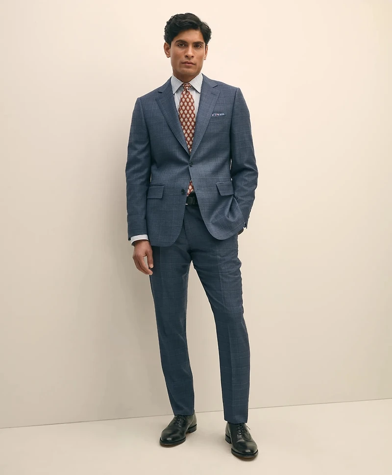 Slim Fit Wool Check 1818 Suit