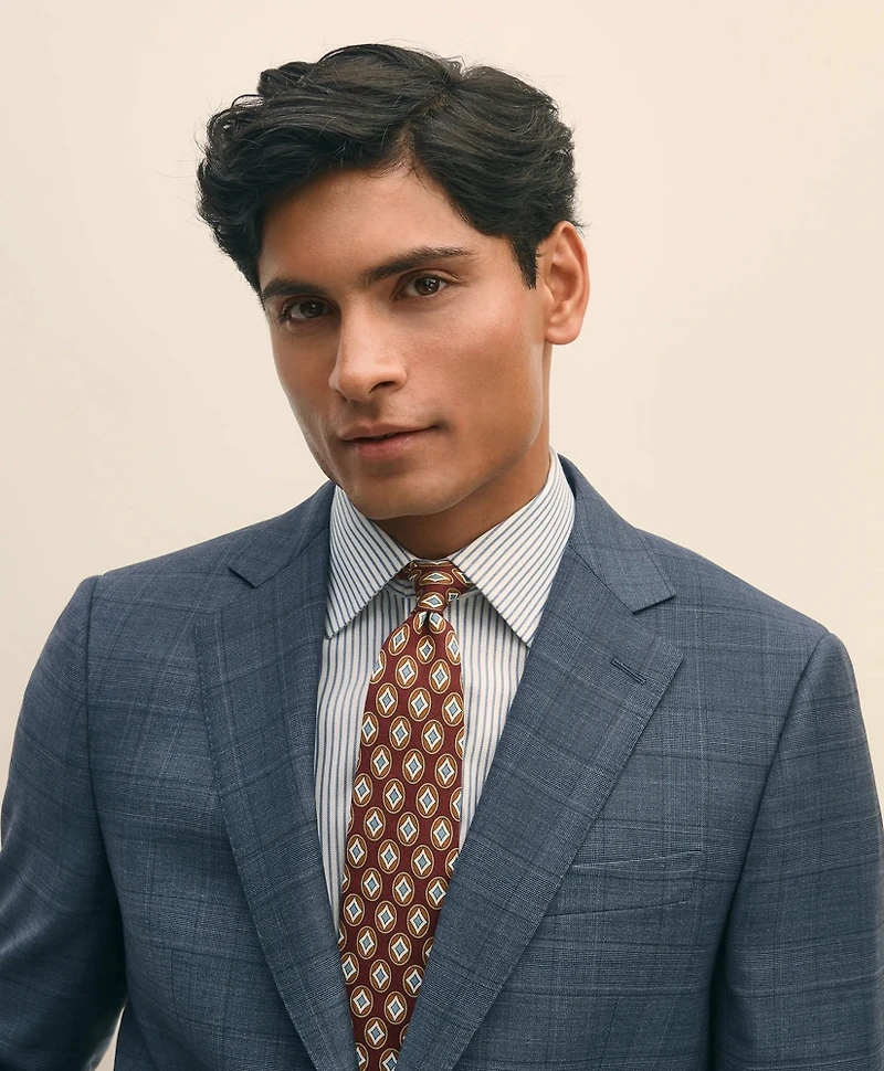 Slim Fit Wool Check 1818 Suit