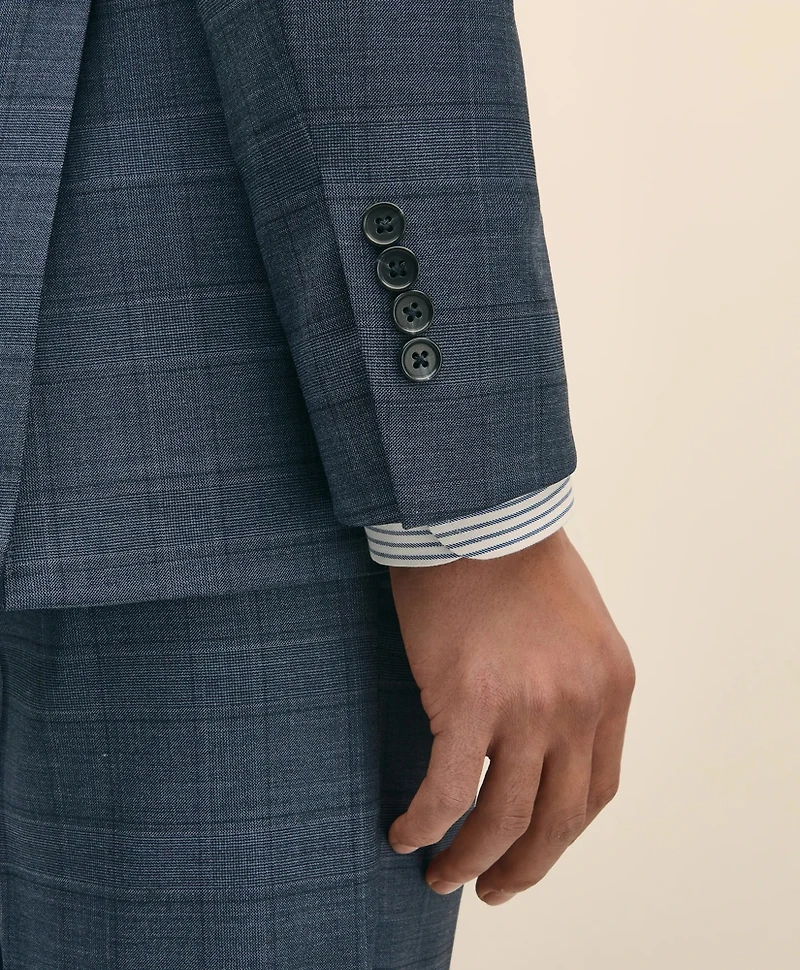 Slim Fit Wool Check 1818 Suit