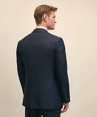 Brooks Brothers Explorer Collection Classic Fit Wool Overcheck Suit Jacket