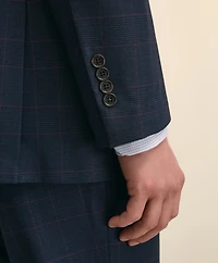Brooks Brothers Explorer Collection Classic Fit Wool Overcheck Suit Jacket