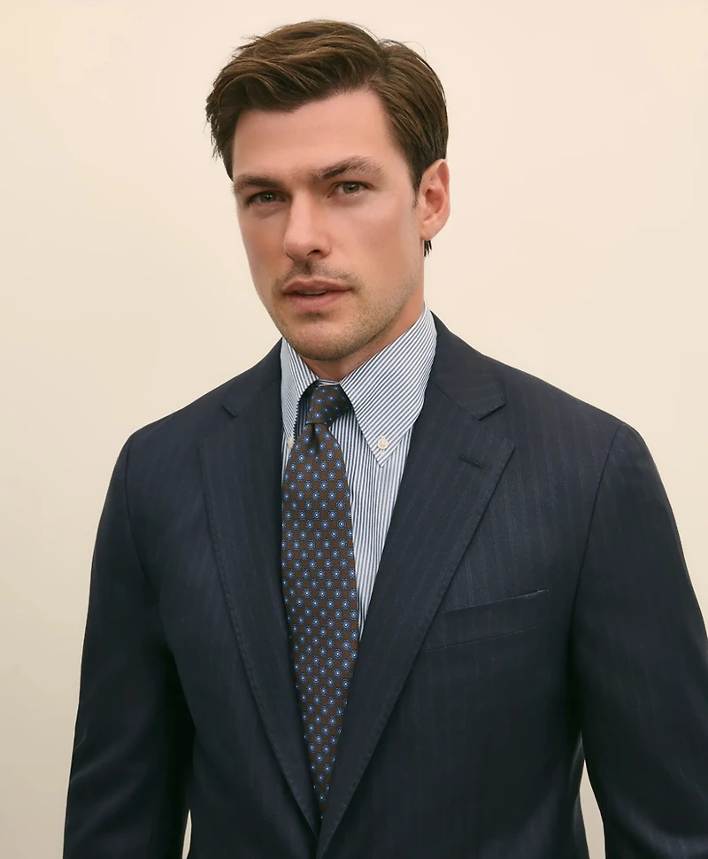 Brooks Brothers Explorer Collection Slim Fit Wool Bold Stripe Suit Jacket