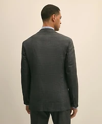 Brooks Brothers Explorer Collection Slim Fit Wool Overcheck Suit Jacket