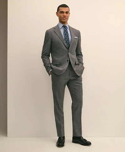 Brooks Brothers Explorer Collection Slim Fit Wool Overcheck Suit Pants