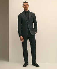 Brooks Brothers Explorer Collection Slim Fit Wool Windowpane Suit Jacket