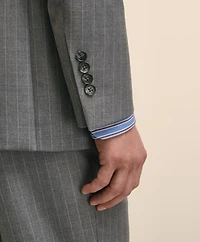 Classic Fit Double-Breasted Wool Pinstripe 1818 Suit