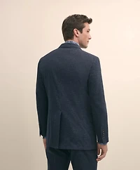 Slim Fit Check Suit Jacket Brushed-Cotton