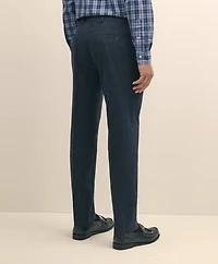 Slim Fit Check Suit Pants Brushed-Cotton