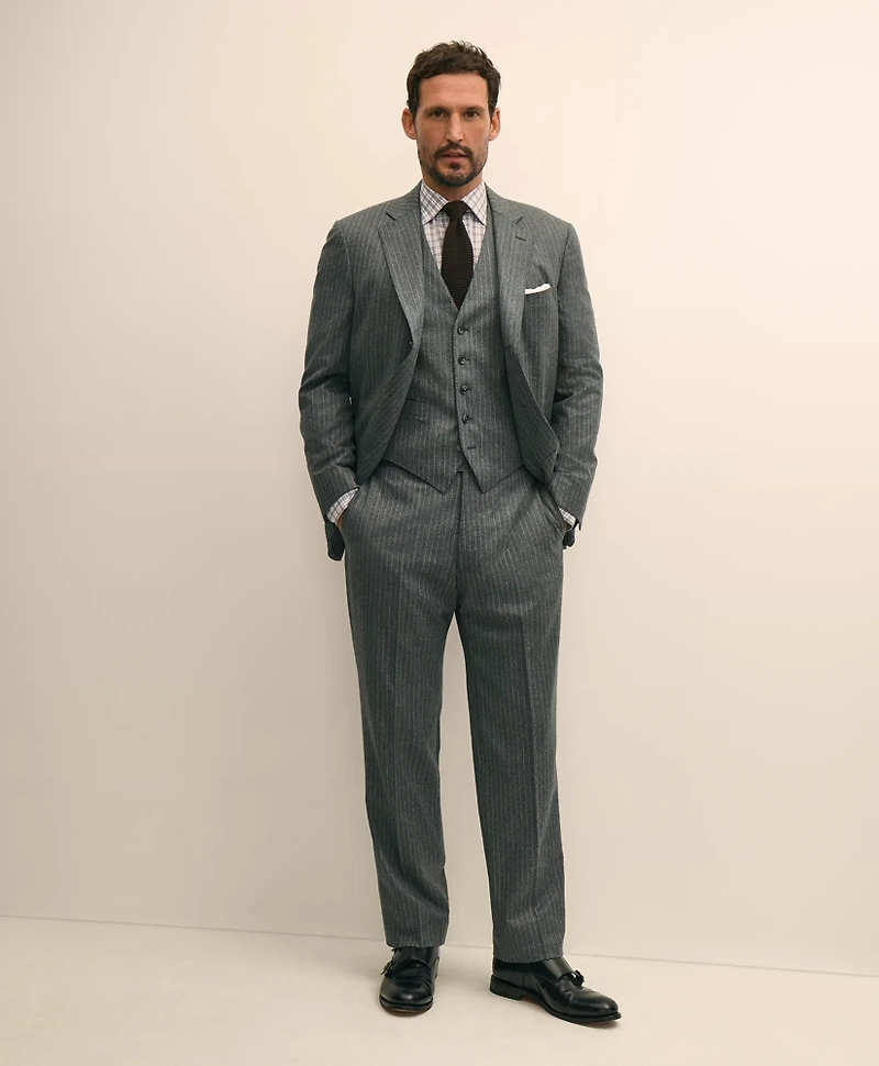 Archive Pinstripe Vest Wool Flannel