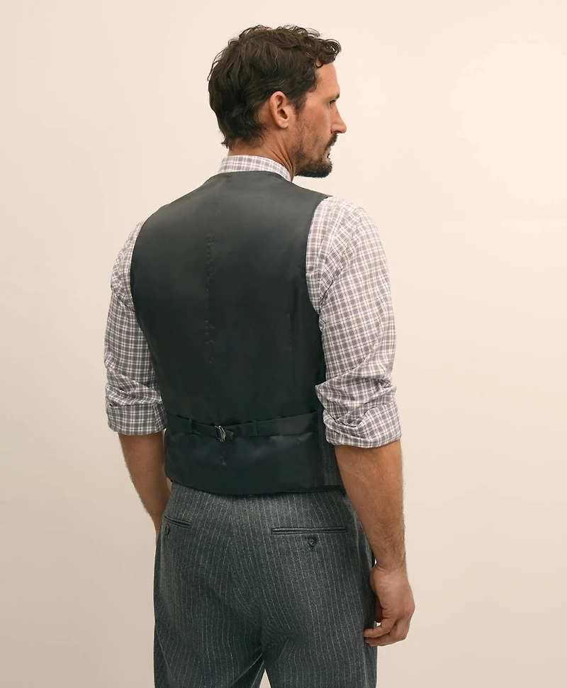 Archive Pinstripe Vest Wool Flannel