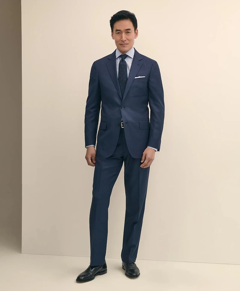 Traditional Fit Wool Pinstripe 1818 Suit