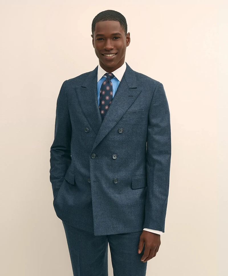Classic Fit Saxon Wool Bold Overcheck 1818 Suit