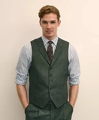 Classic Fit Wool Windowpane Suit Vest
