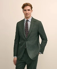 Classic Fit Wool Windowpane Suit Jacket