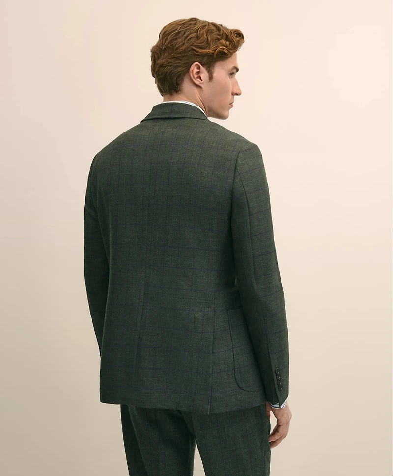 Classic Fit Wool Windowpane Suit Jacket