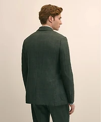 Classic Fit Wool Windowpane Suit Jacket