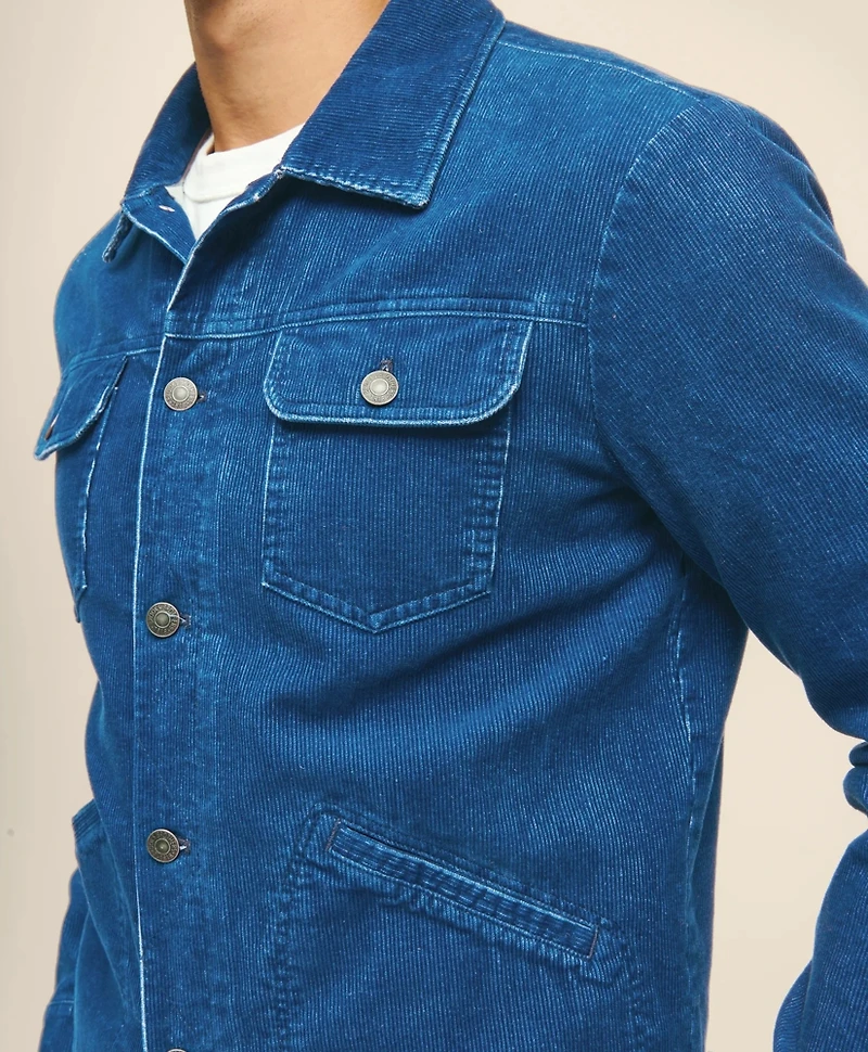 Medium Wale Corduroy Indigo Trucker Jacket