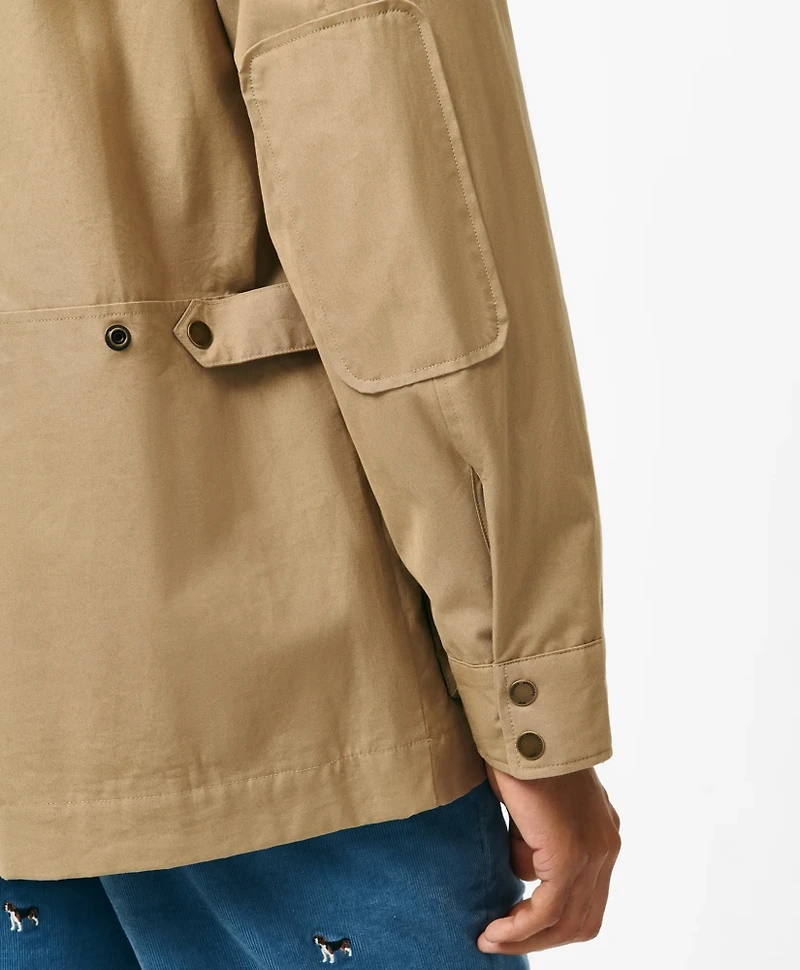 Dry Waxed Cotton Field Jacket with Hood