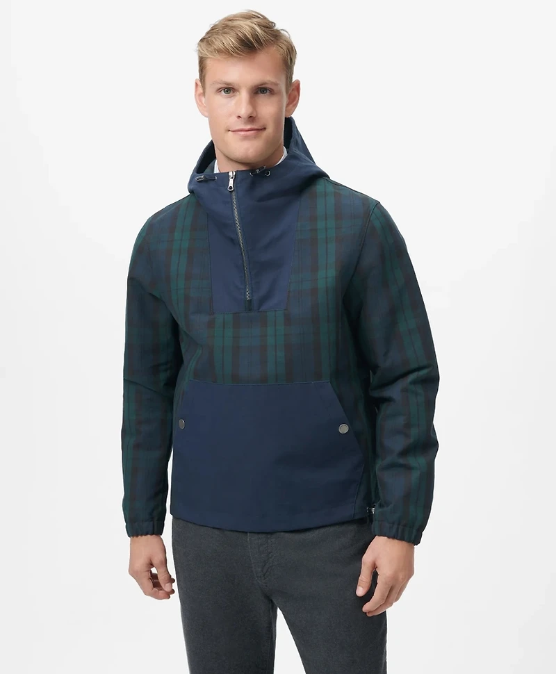 Black Watch Popover Windbreaker Water-Repellent Nylon