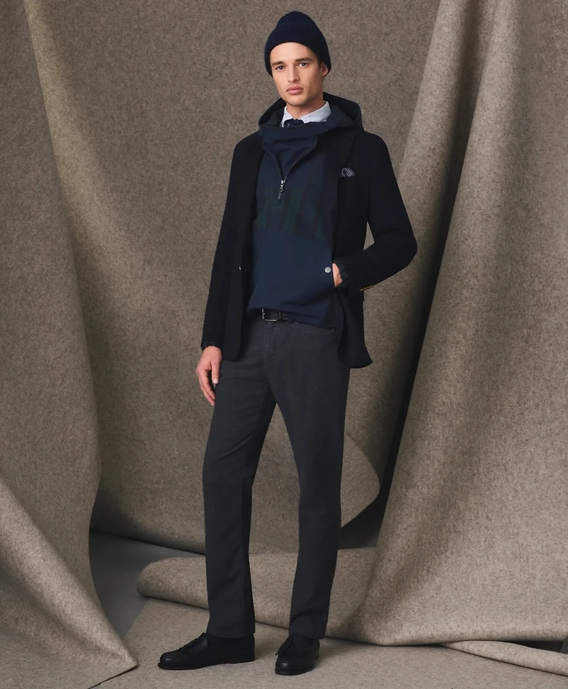 Black Watch Popover Windbreaker Water-Repellent Nylon