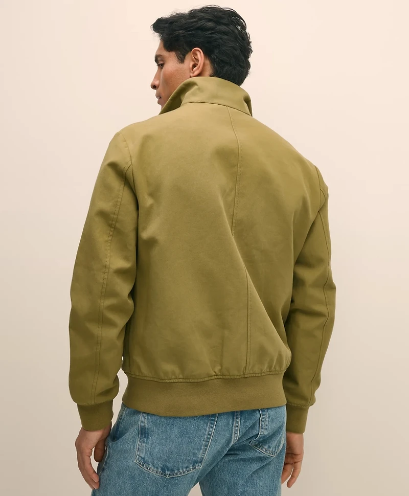 Water-Repellent Stand Collar Twill Jacket