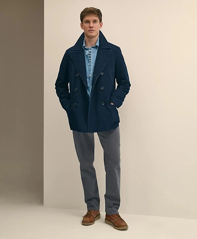 Indigo Peacoat Cotton Canvas