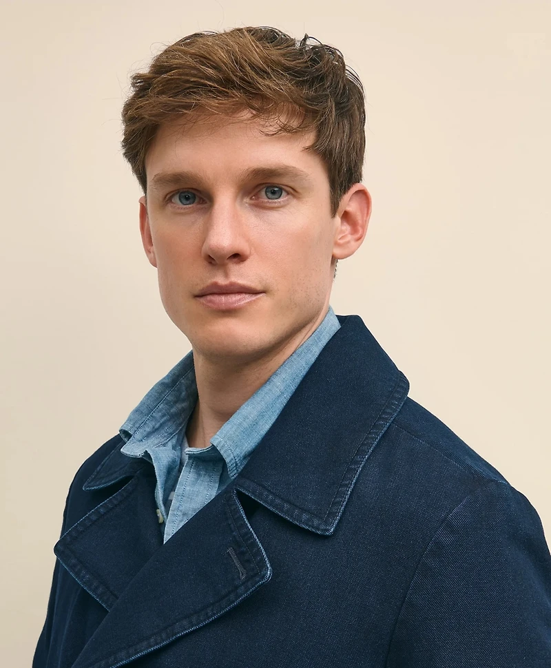 Indigo Peacoat Cotton Canvas