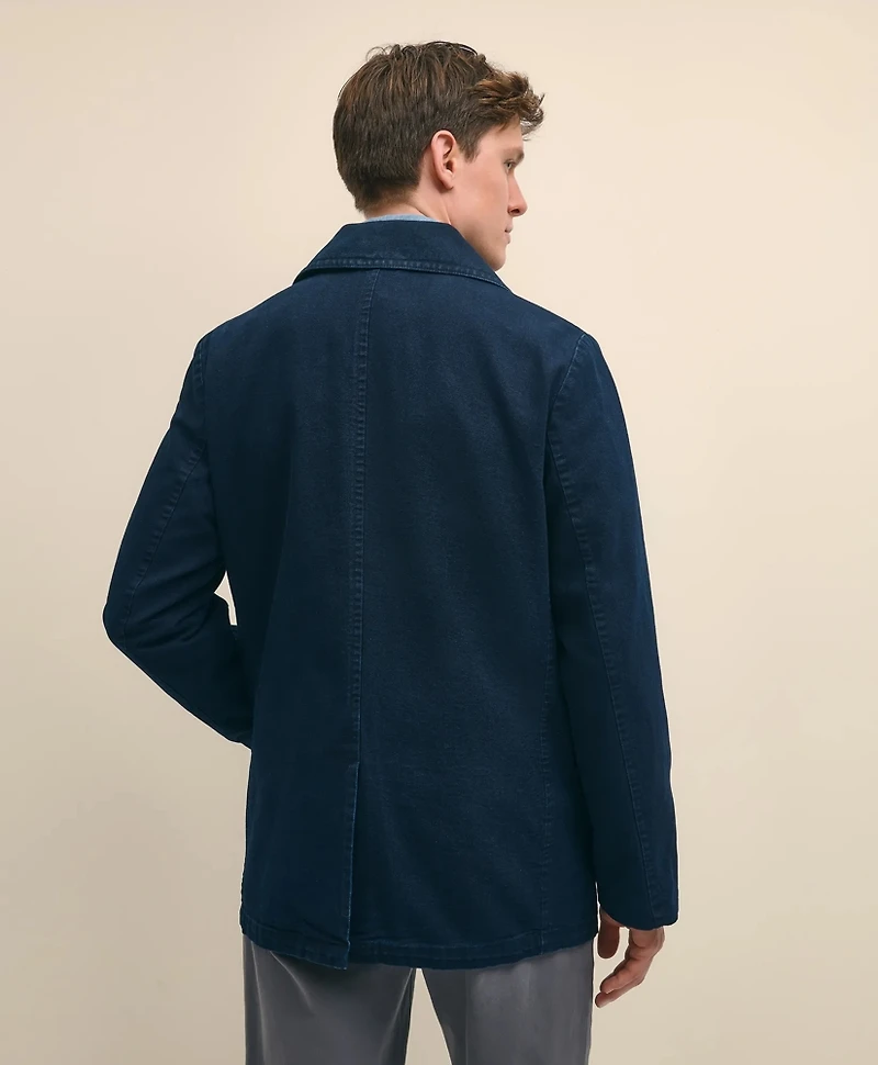 Indigo Peacoat Cotton Canvas