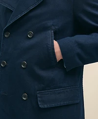 Indigo Peacoat Cotton Canvas