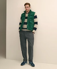 Cotton Blend Wide-Wale Puffer Vest