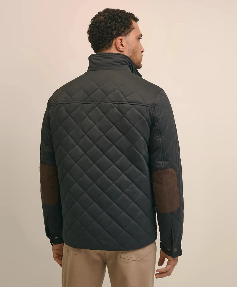 Cotton Blend Quilted Shirt Jacket
