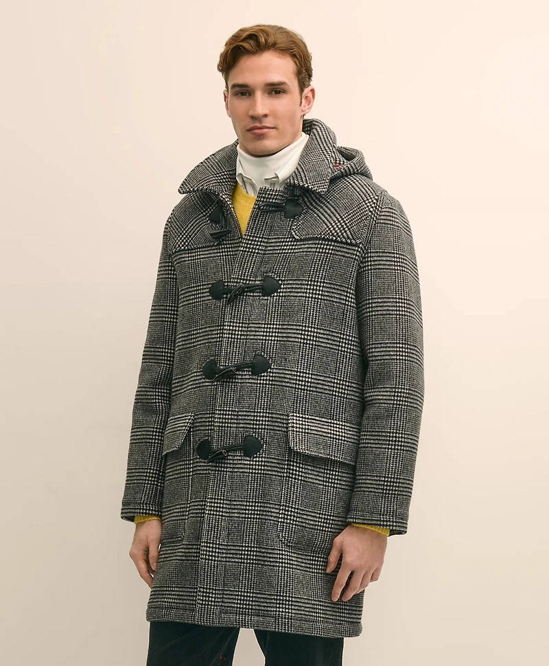 Wool Glen Plaid Duffle Coat