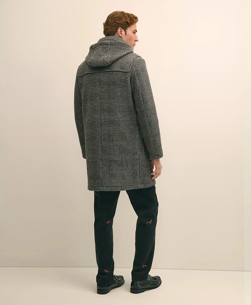 Wool Glen Plaid Duffle Coat
