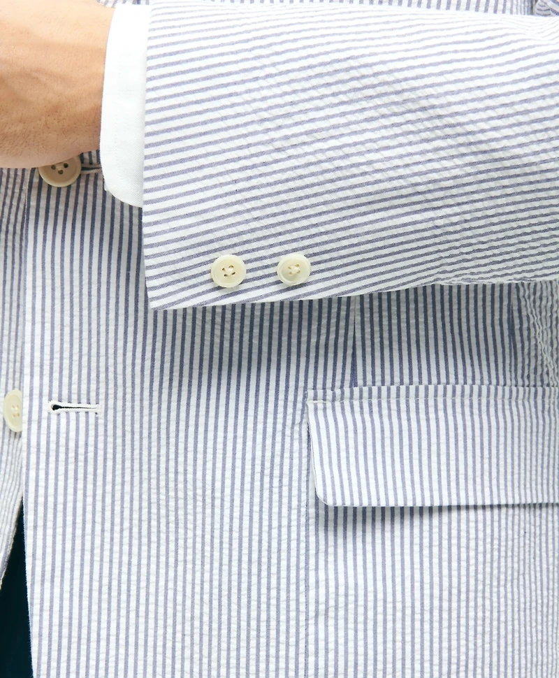 Classic Fit Stretch Cotton Seersucker Sport Coat