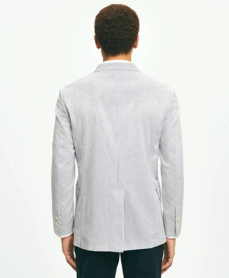 Slim Fit Archive-Inspired Seersucker Sport Coat Cotton