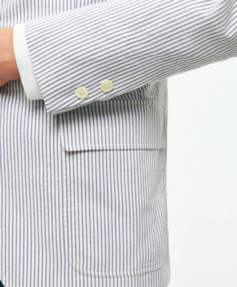 Slim Fit Archive-Inspired Seersucker Sport Coat Cotton
