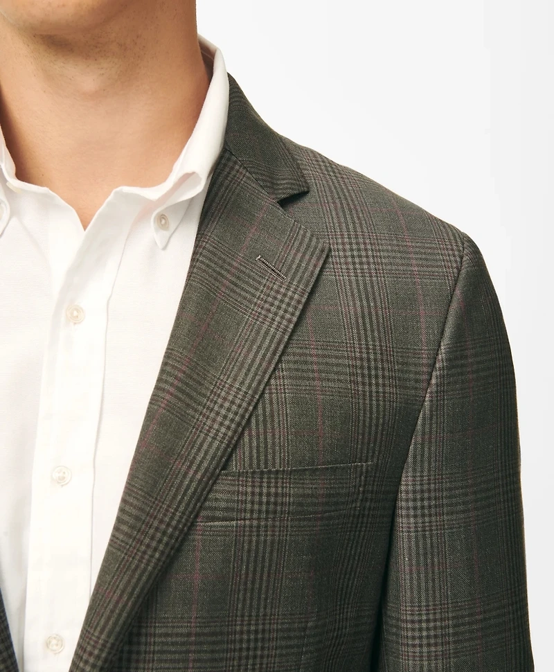 Classic Fit Checked Sport Coat Wool