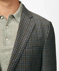 Classic Fit Gingham Sport Coat Merino Wool