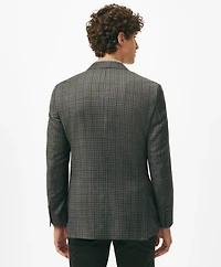 Classic Fit Gingham Sport Coat Merino Wool