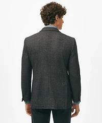 Classic Fit Large Check Knit Sport Coat Wool-Blend