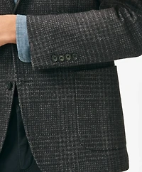 Classic Fit Large Check Knit Sport Coat Wool-Blend